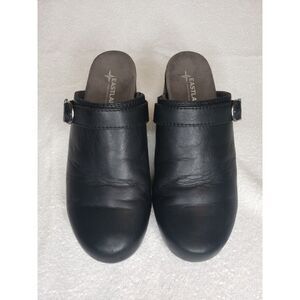 Eastland Adele Womens Shoes sz 8.5W Black Leather Clogs Adjustable Straps Comfy